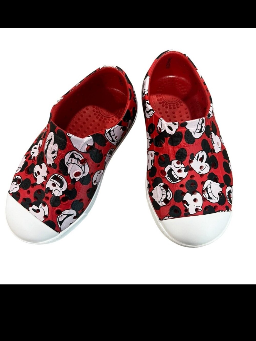 Kids Red MICKEY MOUSE Slip-On Shoes